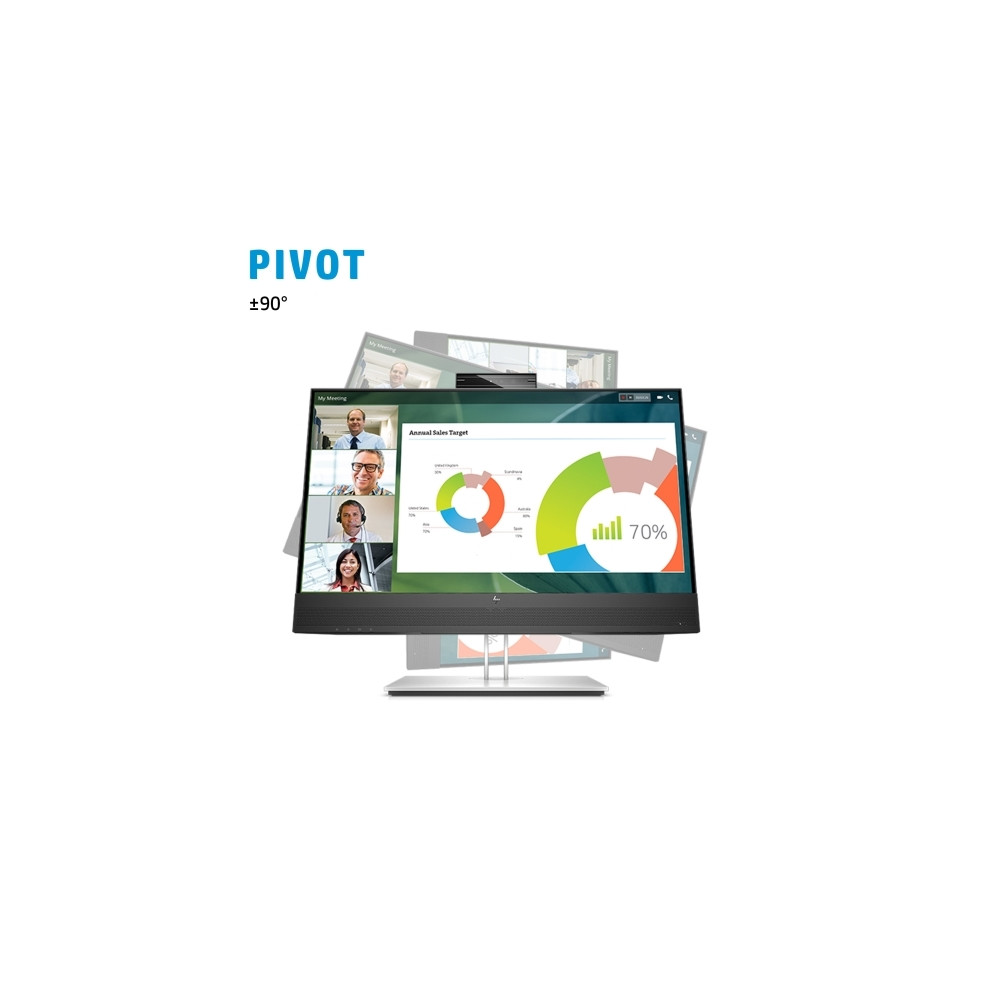 Produktbild för HP E24mv G4 Conferencing Monitor - E-Series - LED-skärm - Full HD (1080p) - 24"