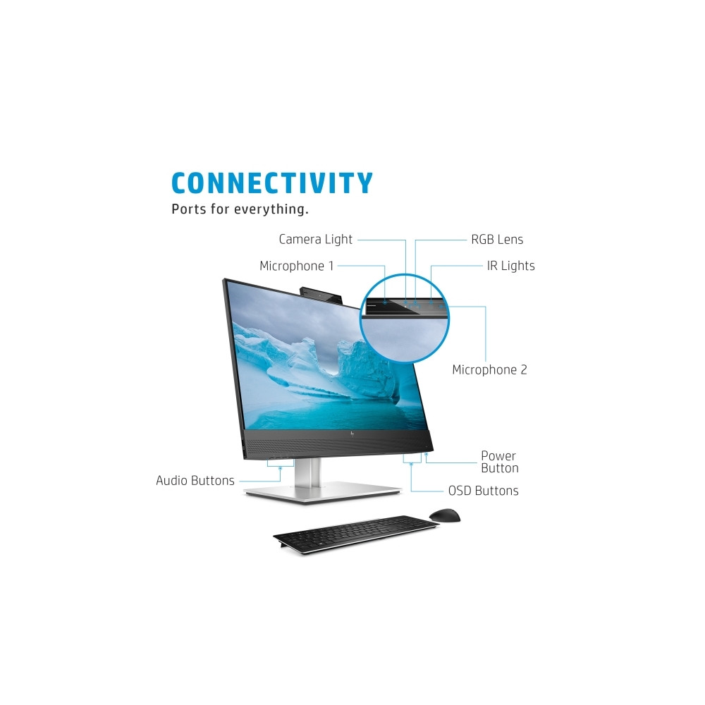 Produktbild för HP E24mv G4 Conferencing Monitor - E-Series - LED-skärm - Full HD (1080p) - 24"