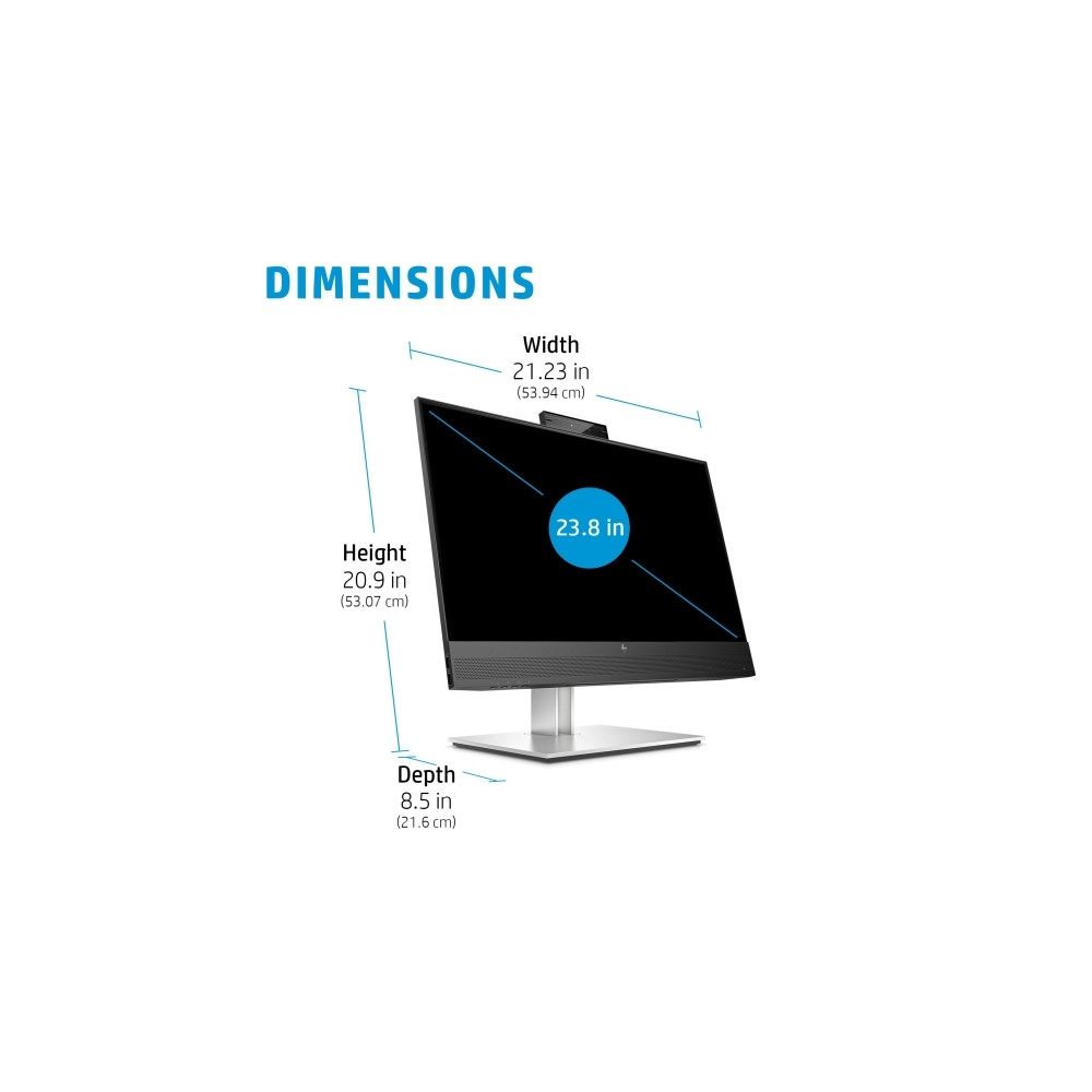 Produktbild för HP E24mv G4 Conferencing Monitor - E-Series - LED-skärm - Full HD (1080p) - 24"
