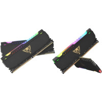 Produktbild för Patriot Viper Steel RGB - DDR4 - sats - 32 GB: 2 x 16 GB - DIMM 288-pin / PC4-28800 - ej buffrad