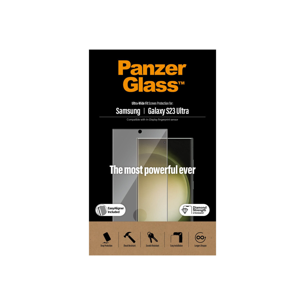 Produktbild för PanzerGlass - skärmskydd för mobiltelefon - ultrabred passning
