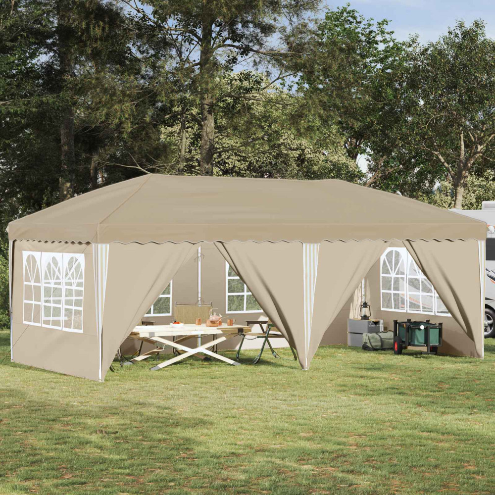 Produktbild för Pop-up Partytält 575 x 288 x 245 cm Gräddvit