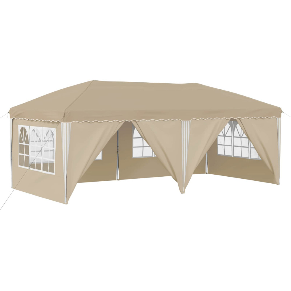 Produktbild för Pop-up Partytält 575 x 288 x 245 cm Gräddvit