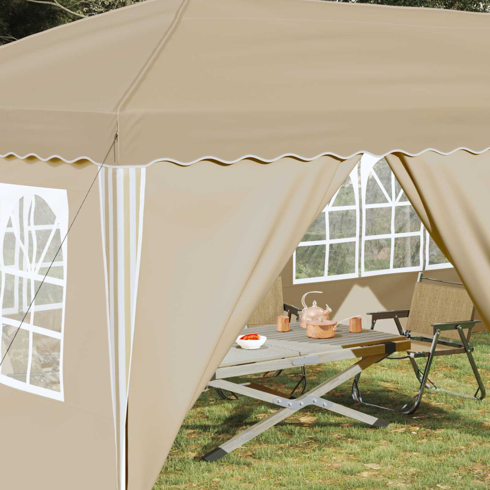 Produktbild för Pop-up Partytält 575 x 288 x 245 cm Gräddvit