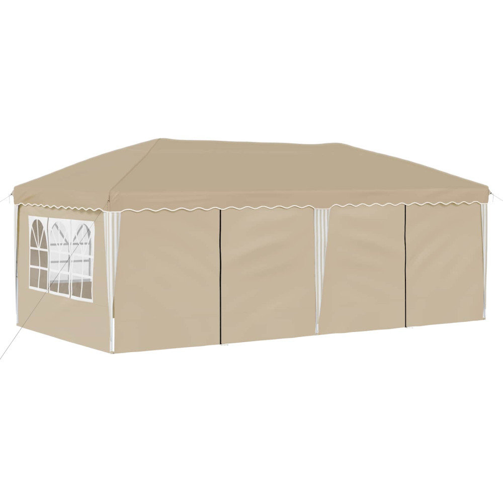 Produktbild för Pop-up Partytält 575 x 288 x 245 cm Gräddvit