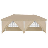 Produktbild för Pop-up Partytält 575 x 288 x 245 cm Gräddvit