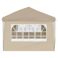 Produktbild för Pop-up Partytält 575 x 288 x 245 cm Gräddvit