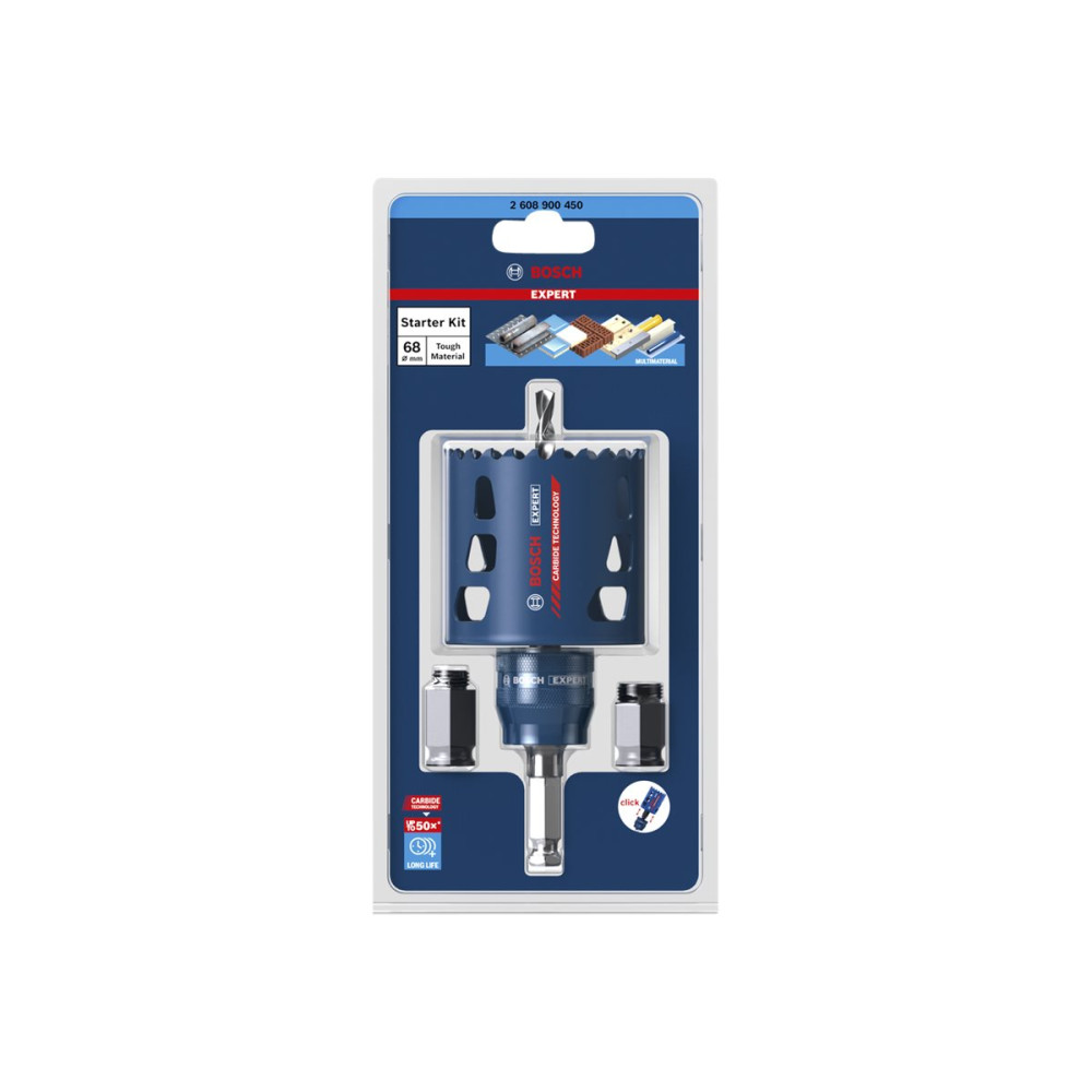 Produktbild för Bosch Expert Tough Material Starter set - hole saw - för plast, tegel, soft tile, stainless steel sheets, wood with metal