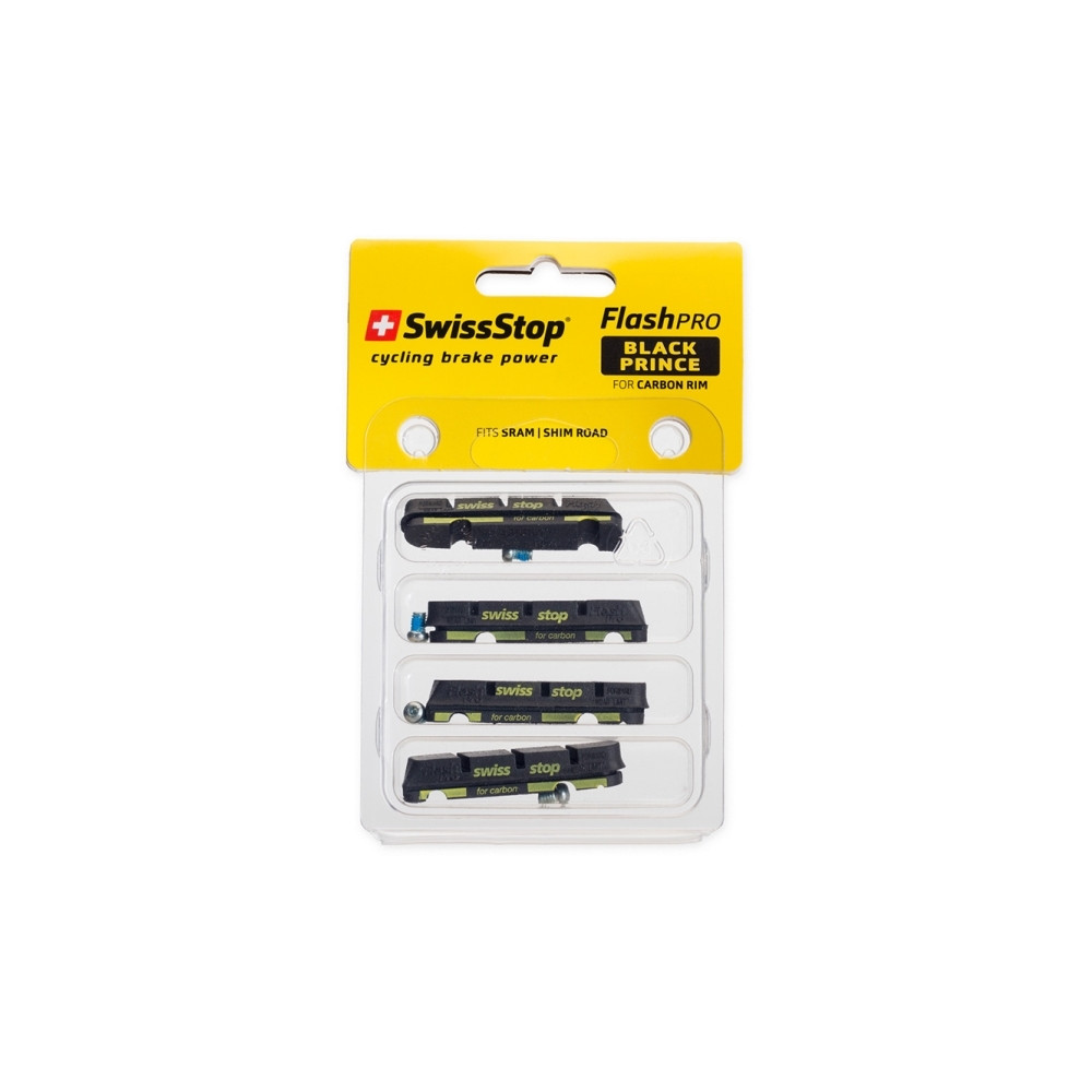 Produktbild för SWISSSTOP bromsbeläggs-inlägg FlashPro Black Prince Carbon f...