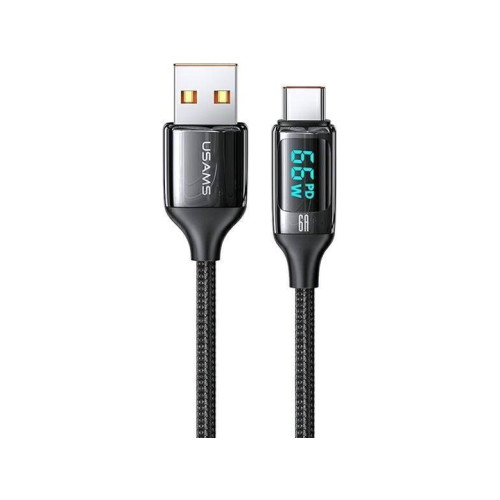USAMS USB-kabel Usams USB-A till USB-C 1,2 m svart (6958444975412)
