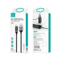 Produktbild för USB-kabel Usams USB-A till USB-C 1,2 m svart (6958444975412)