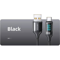 Produktbild för USB-kabel Usams USB-A till USB-C 1,2 m svart (6958444975412)