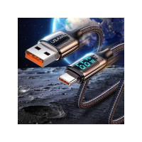 Produktbild för USB-kabel Usams USB-A till USB-C 1,2 m svart (6958444975412)
