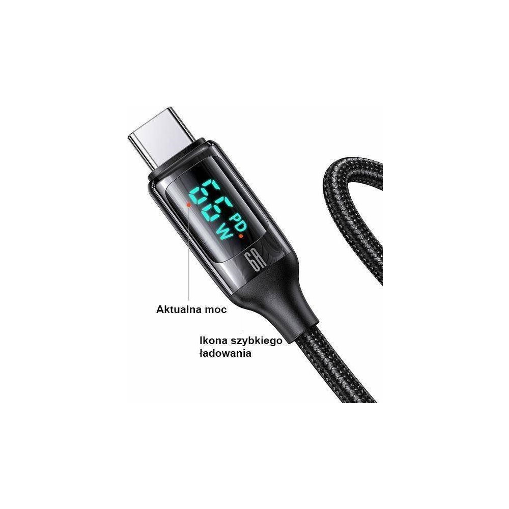Produktbild för USB-kabel Usams USB-A till USB-C 1,2 m svart (6958444975412)