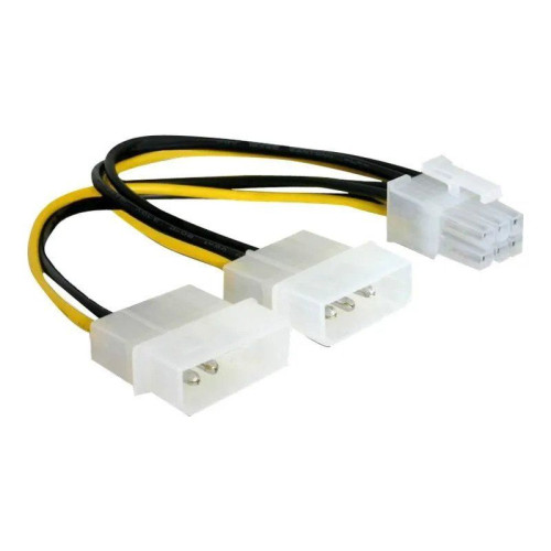 DeLOCK Delock - strömkabel - 6-stifts PCIe-ström till 4 pin intern effekt - 15 cm