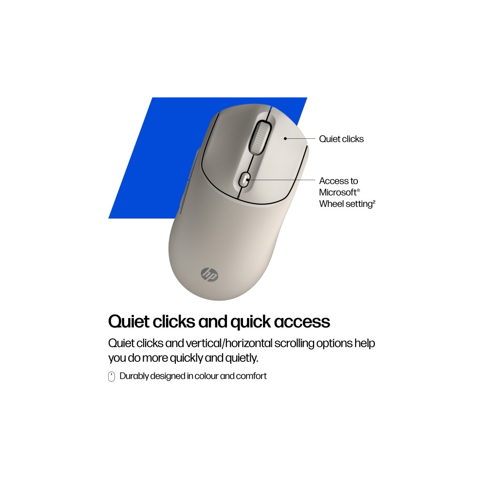 Produktbild för HP 410 - mus - tyst - Bluetooth - blå