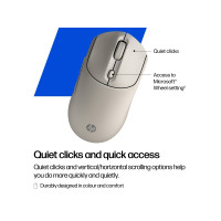 Produktbild för HP 410 - mus - tyst - Bluetooth - blå
