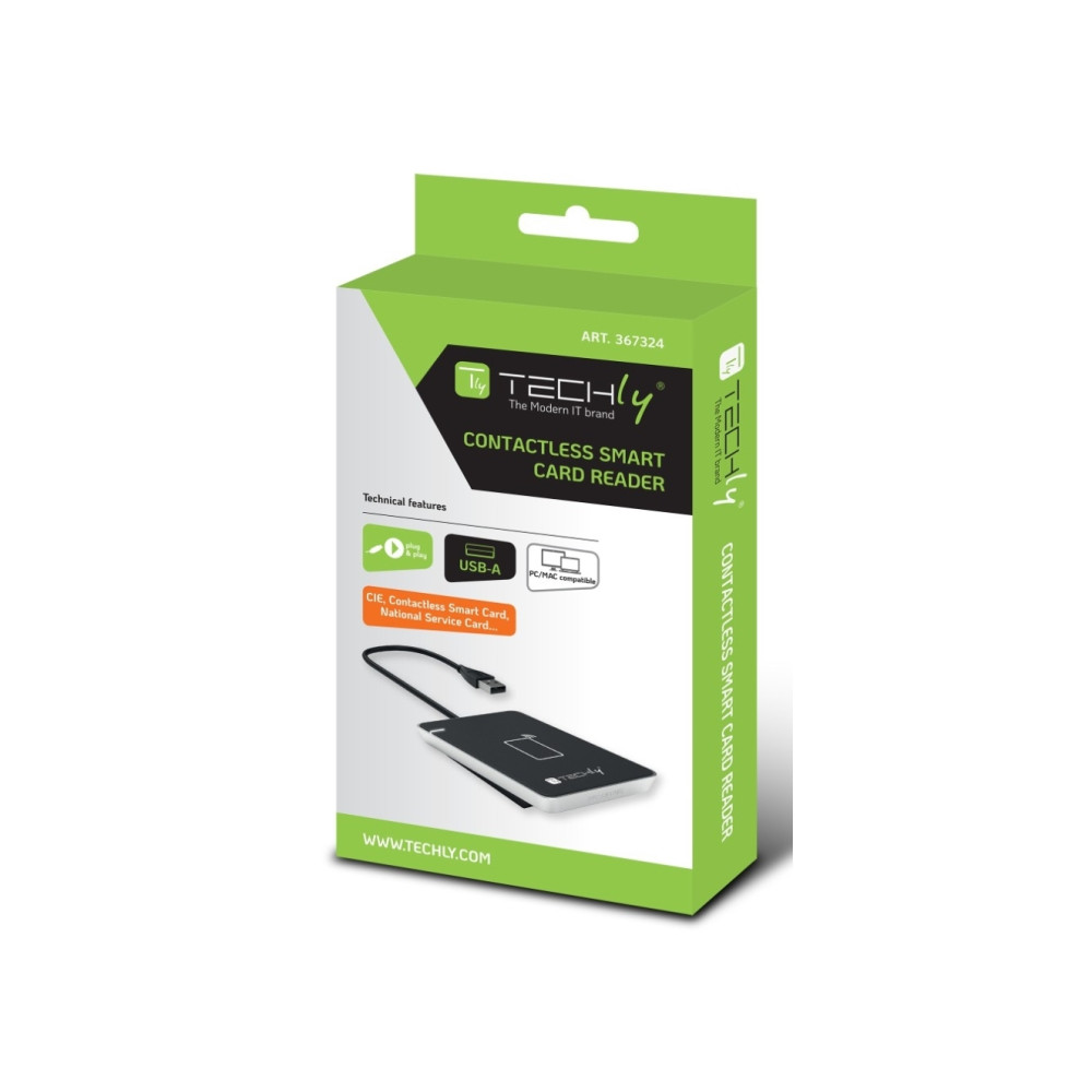 Produktbild för TECHly SMART-kort/NFC/RFID-läsare - USB 2.0