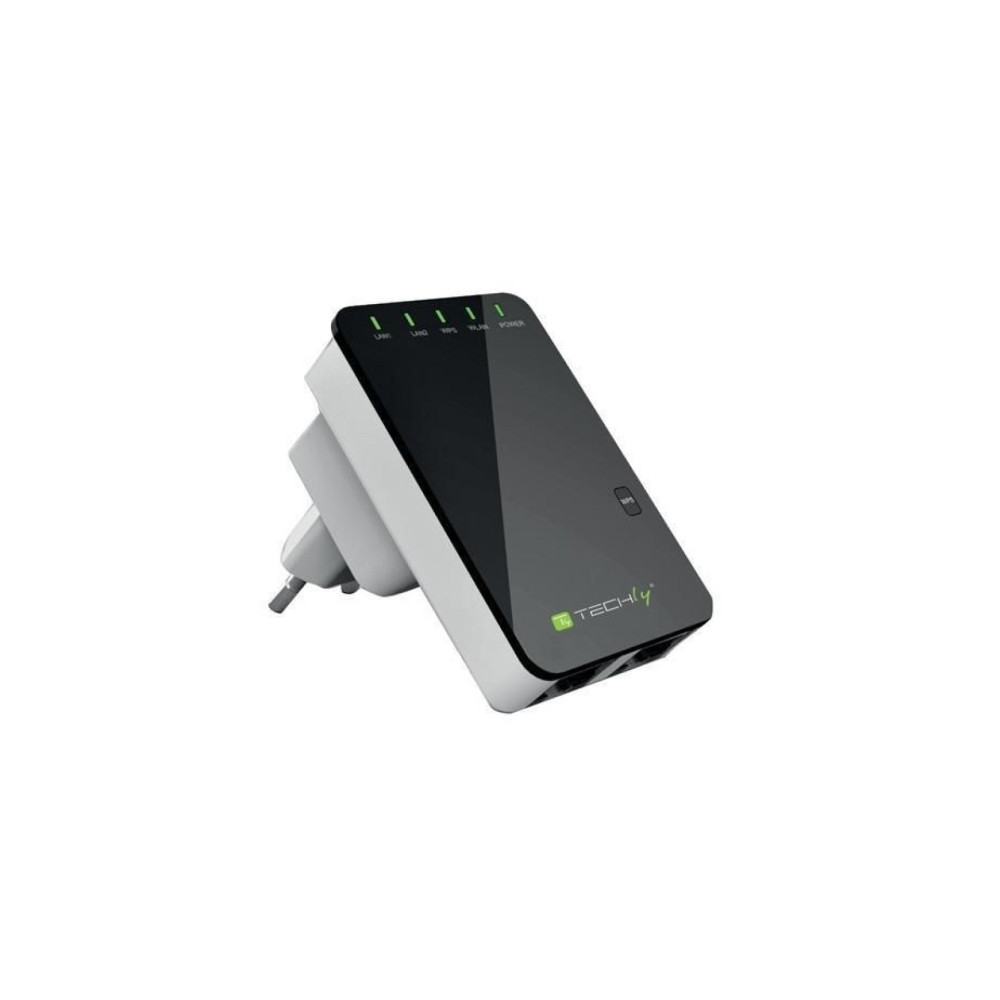 Produktbild för TECHly Wall Plug Wireless Router 300N Wall Repeater2 - trådlös router - Wi-Fi - vägginsticksbar