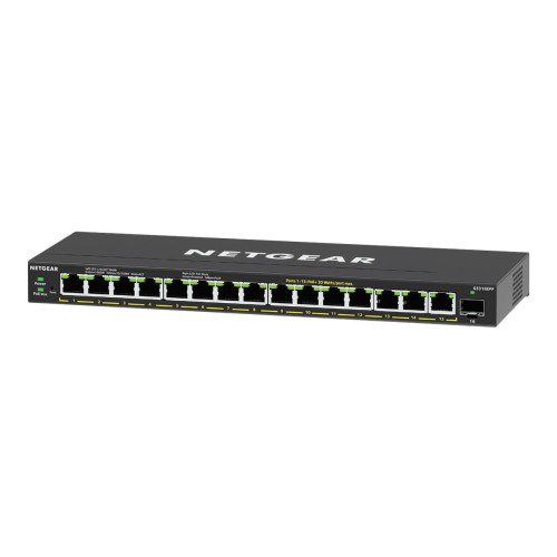Netgear NETGEAR Plus GS316EPP - switch - 16 portar - Administrerad