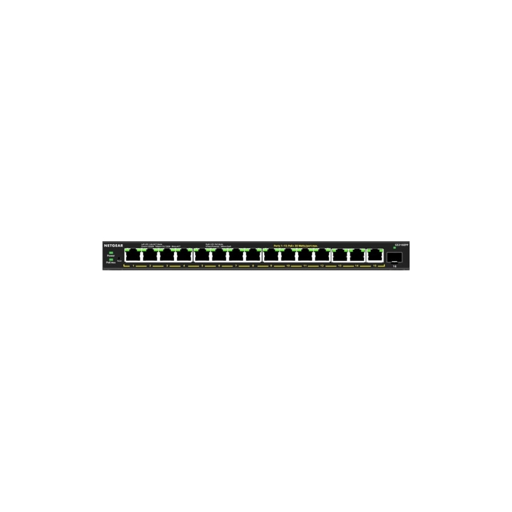 Produktbild för NETGEAR Plus GS316EPP - switch - 16 portar - Administrerad