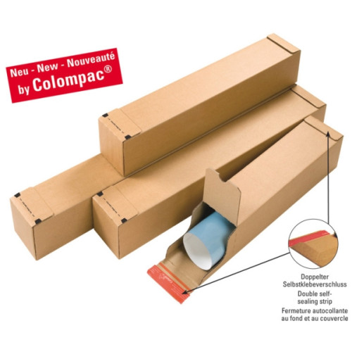 Colompac ColomPac CP 072 - poströr - 63.5 cm x 11.5 cm x 11.5 cm - brun - paket med 10