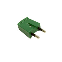 Produktbild för Platt kontaktpropp utan jord 16A 250V IP20 polykarbonat grön