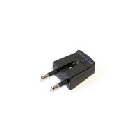Produktbild för Förstärkt platt stickpropp utan jord 16A 250V IP20, polykarb...