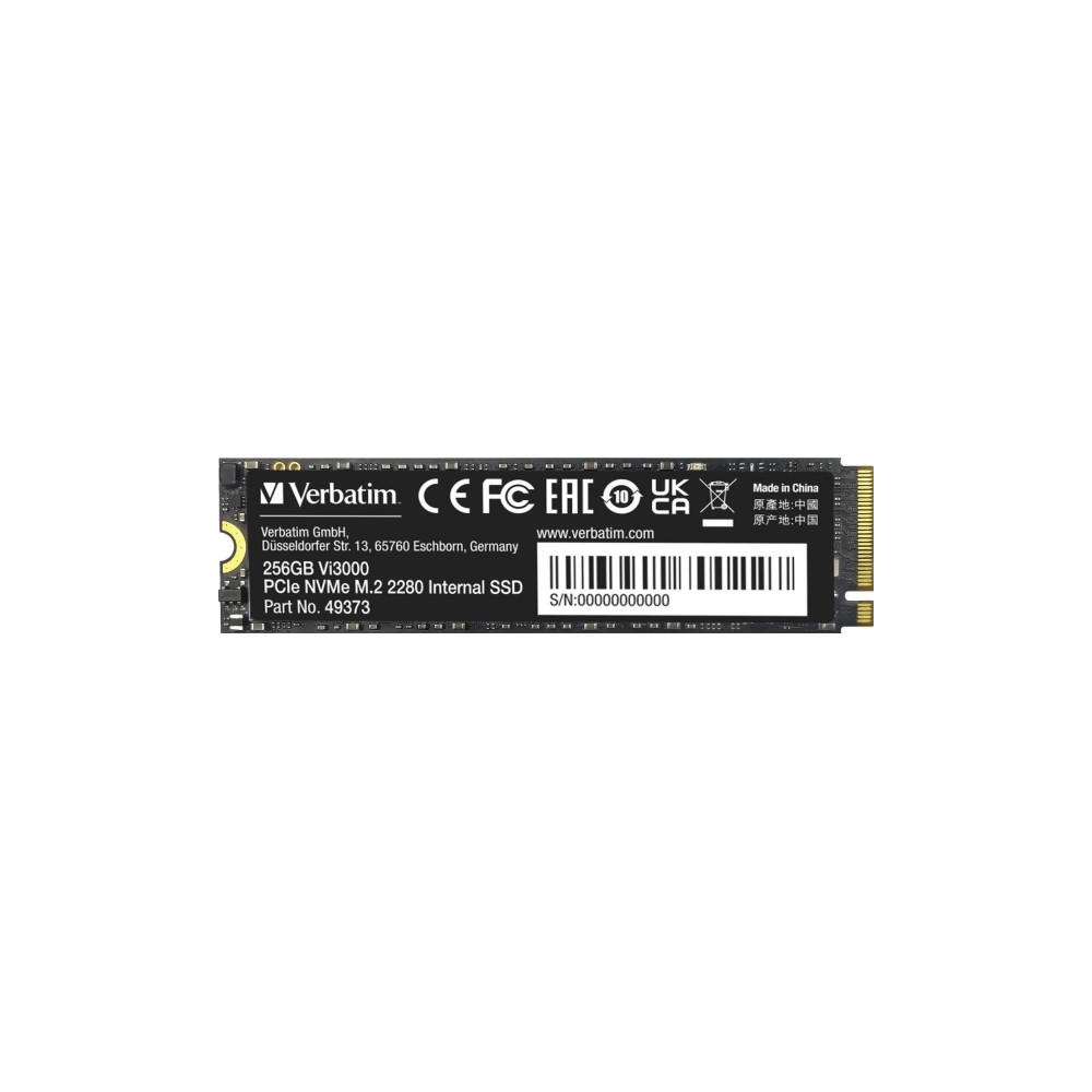 Produktbild för Verbatim Vi3000 - SSD - High Endurance - 256 GB - PCIe 3.0 x4 (NVMe)