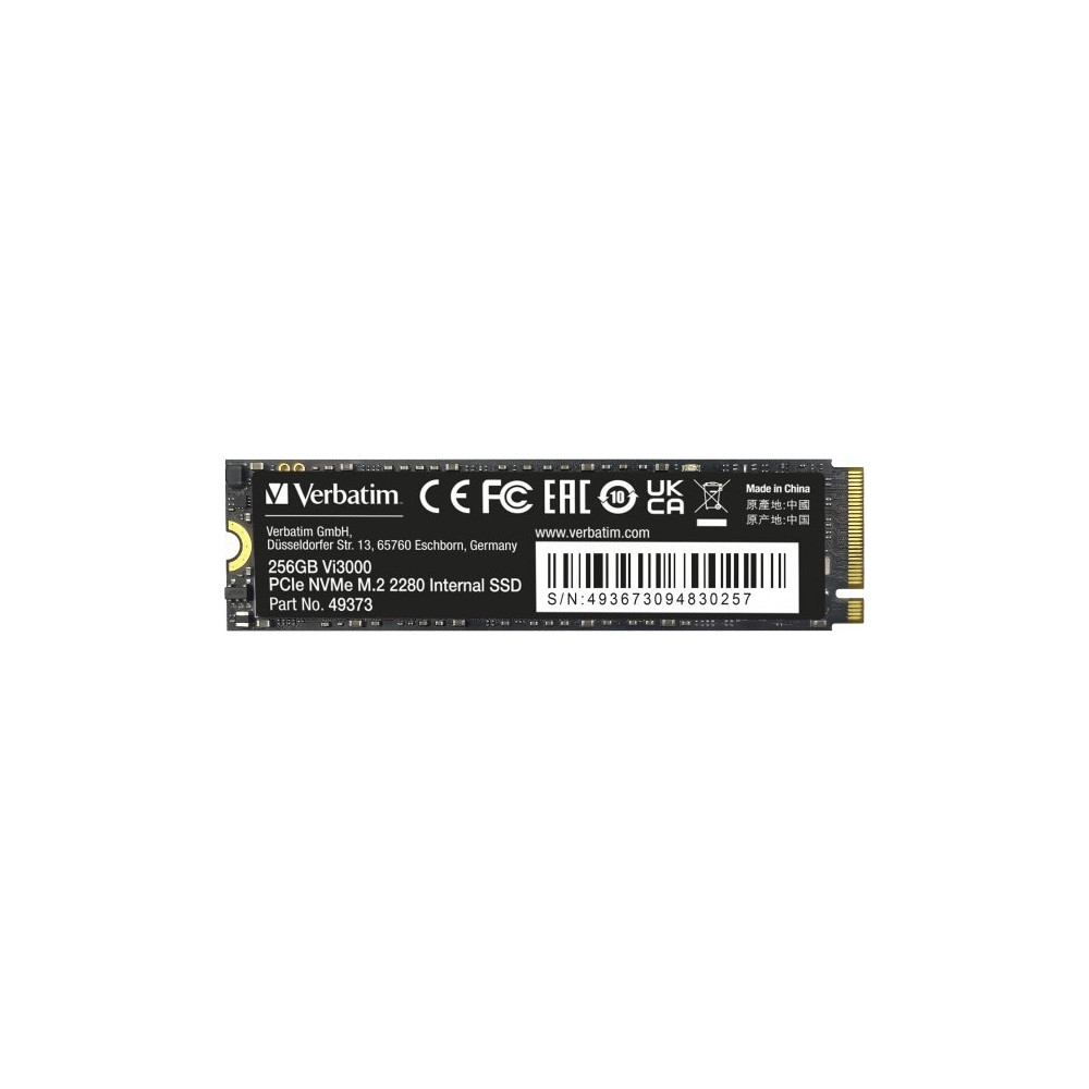 Produktbild för Verbatim Vi3000 - SSD - High Endurance - 256 GB - PCIe 3.0 x4 (NVMe)