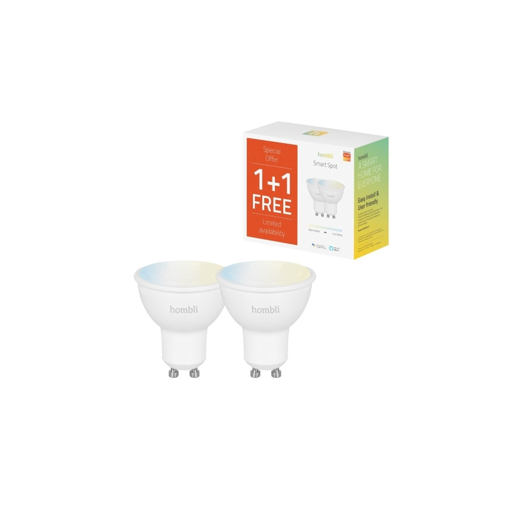 Produktbild för Hombli Smart Spot GU10, Smart glödlampa, Vit, GU10, Kall vit...