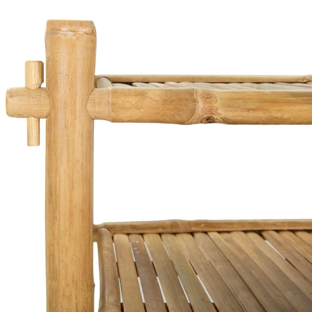 Produktbild för Skoställ med hylla Naturlig 4-hylla Bambu