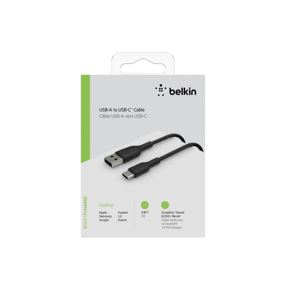 Produktbild för Belkin BoostCharge - USB typ C-kabel - USB-C till USB - 3 m