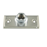 Produktbild för FMM monteringskoppling 15mmx1/2 med täckplatta, krom, stål,...