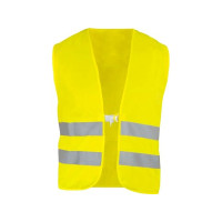 Produktbild för Fluorescerande gul väst Onesize i 100 % polyester med 2 refl...