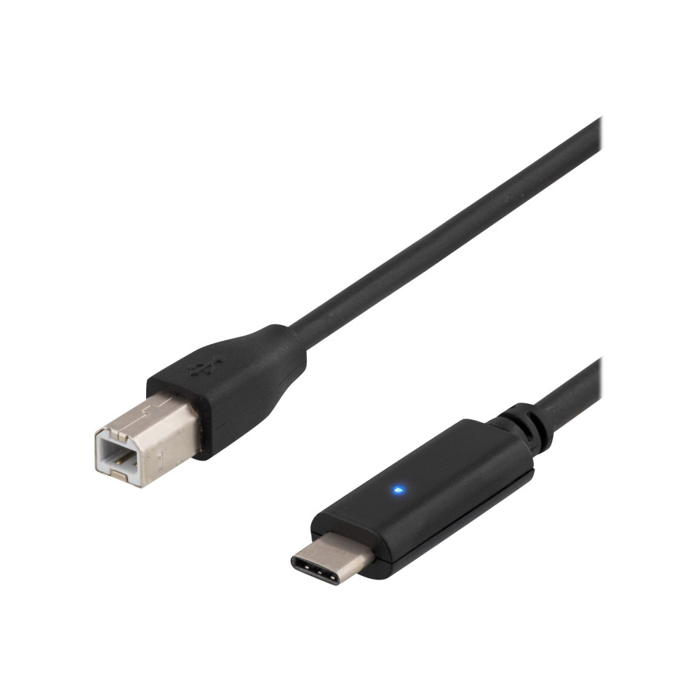 Produktbild för DELTACO USBC-1016 - USB typ C-kabel - USB-C till USB typ B - 2 m