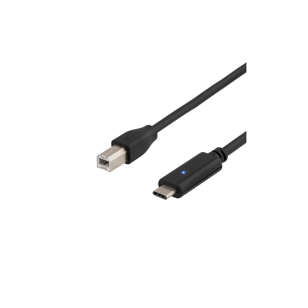 Produktbild för DELTACO USBC-1016 - USB typ C-kabel - USB-C till USB typ B - 2 m