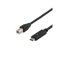 Produktbild för DELTACO USBC-1016 - USB typ C-kabel - USB-C till USB typ B - 2 m