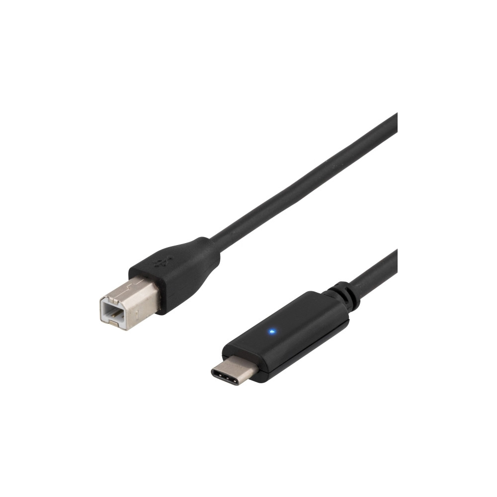 Produktbild för DELTACO USBC-1016 - USB typ C-kabel - USB-C till USB typ B - 2 m