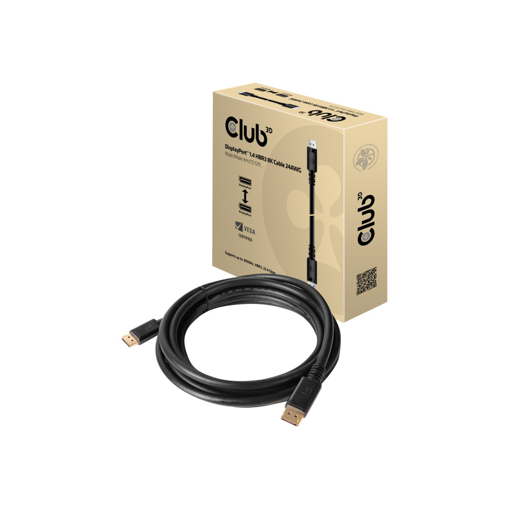 Produktbild för Club 3D - DisplayPort-kabel - DisplayPort till DisplayPort - 4 m