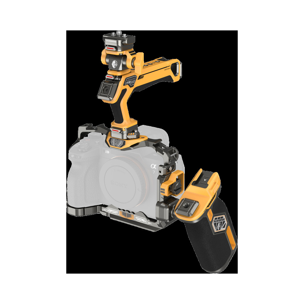 Produktbild för SmallRig 5518 HawkLock Quick Release Cage Kit for Sony A7R V/ A7 IV/ A7S III (Adv Ed) (Bumblebee)