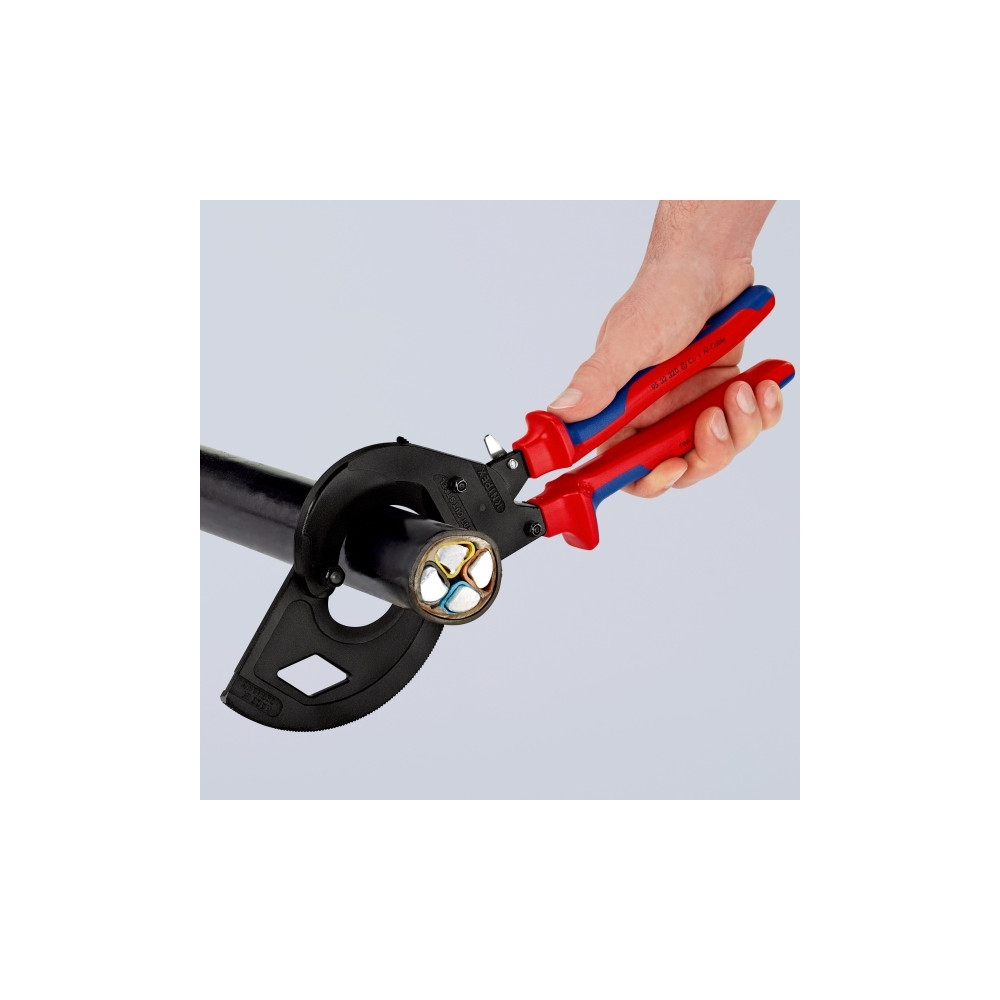 Produktbild för Knipex 95 32 320, Handdriven kabelavbitare, Blå, Röd, Stål,...