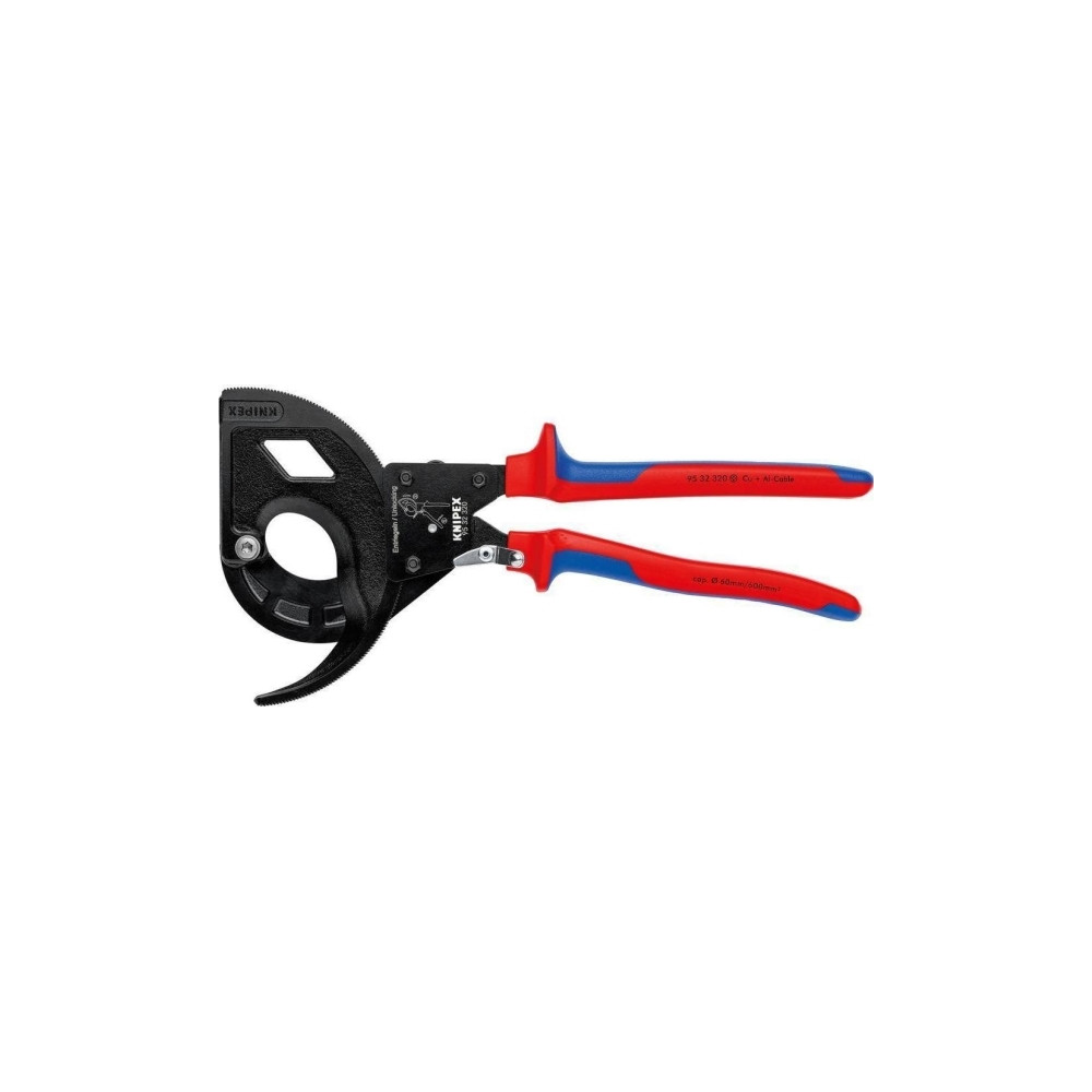 Produktbild för Knipex 95 32 320, Handdriven kabelavbitare, Blå, Röd, Stål,...