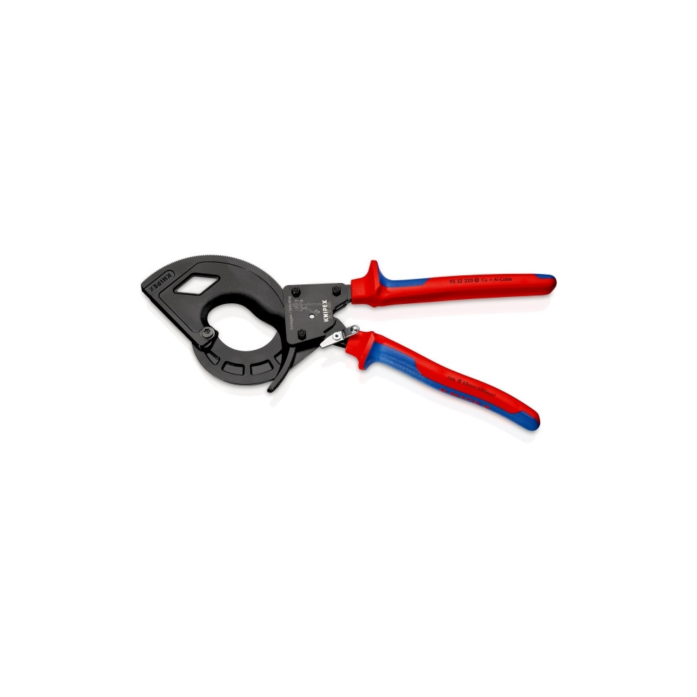 Produktbild för Knipex 95 32 320, Handdriven kabelavbitare, Blå, Röd, Stål,...