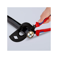 Produktbild för Knipex 95 32 320, Handdriven kabelavbitare, Blå, Röd, Stål,...