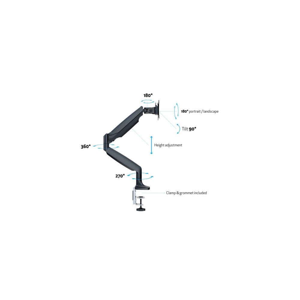 Produktbild för Multibrackets M Deskmount Spring Single monteringssats - för LCD-display - svart