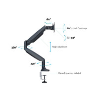 Produktbild för Multibrackets M Deskmount Spring Single monteringssats - för LCD-display - svart