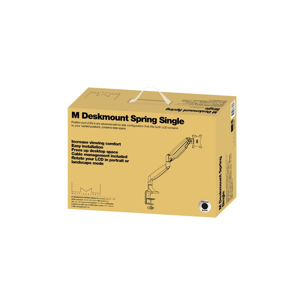 Produktbild för Multibrackets M Deskmount Spring Single monteringssats - för LCD-display - svart