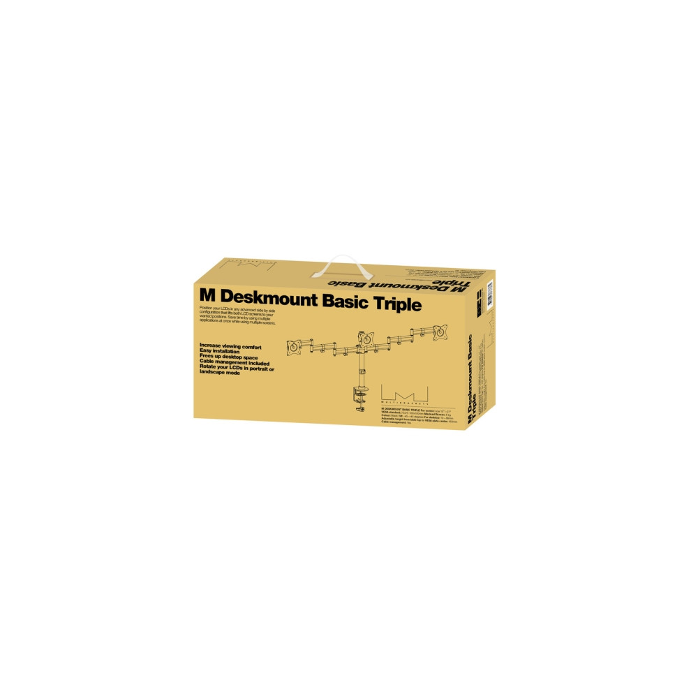 Produktbild för Multibrackets M Deskmount Basic Triple monteringssats - för 3 LCD-bildskärmar - svart
