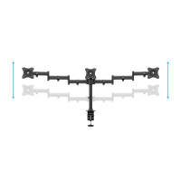 Produktbild för Multibrackets M Deskmount Basic Triple monteringssats - för 3 LCD-bildskärmar - svart
